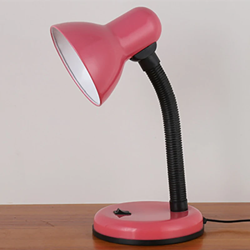  Simple colorful desk lamps E27 LED modern table lamps with switch for parlor study office reading n