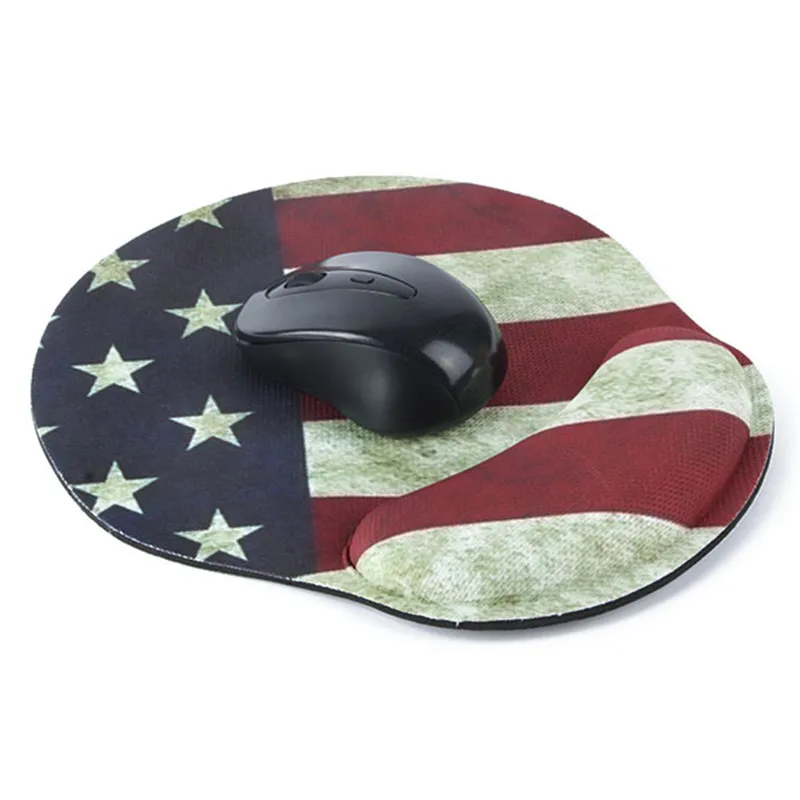 

Fashion Soft Thicken PC Wrist Mouse Pad Mat Star Flag Pattern For Optical/Trackball Mouse Mice Pad