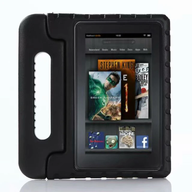 Для Amazon Kindle Fire HD 8 Детский защитный чехол для планшета Безопасный EVA резиновый чехол-подставка для Kindle Fire - Цвет: black