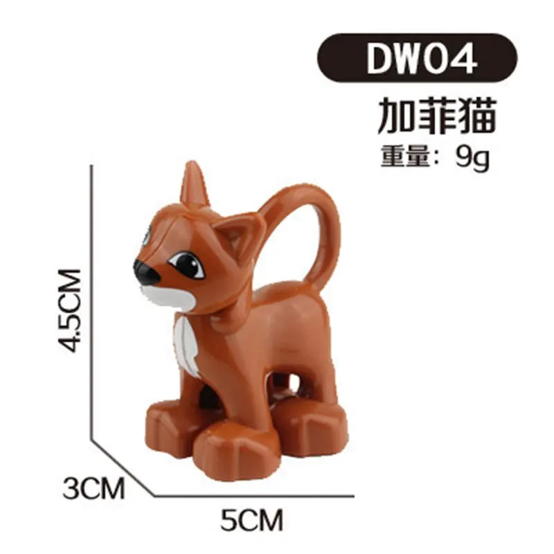 

Legoing duplo high 4.5cm weight 9g Garfield Duplo figures Building Blocks Toys For Children