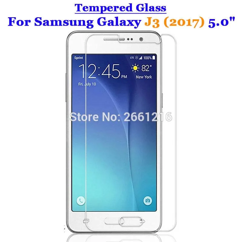 Закаленное стекло 9H 2.5D Премиум класса для Samsung Galaxy J3 2017 Защитная пленка Emerge / (2017) 5