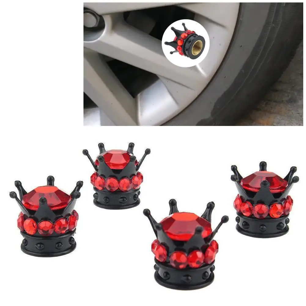 

4Pcs/Set Bling Rhinestone Tire Wheel Stem Valve Caps Car Auto Truck Accessory
