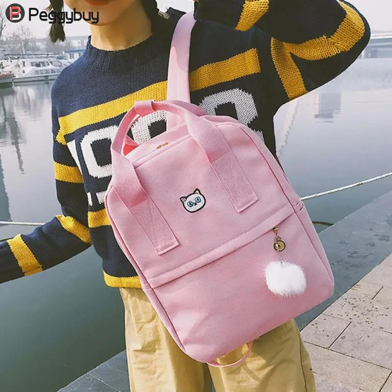 Модный женский холщовый рюкзак для школьников-подростков, стильная школьная сумка для девушек, тканевый рюкзак, женский рюкзак Mochila