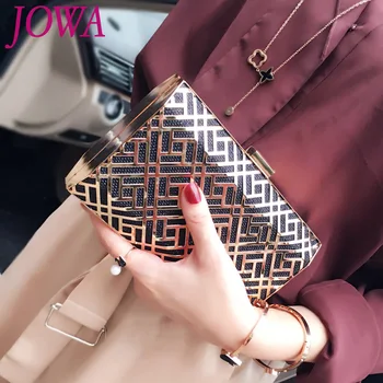 

2019 New Design Women's Fashion Evening Bag Metal Hollow-out Mini Handbag Wedding Party Clutch Night Purse Chain shoulder pocket