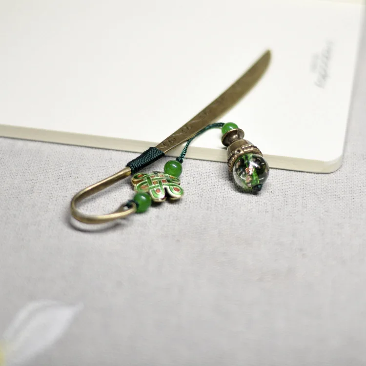 Украшения для волос Green Cloisonne китайские узлы этнические аксессуары бронзовая