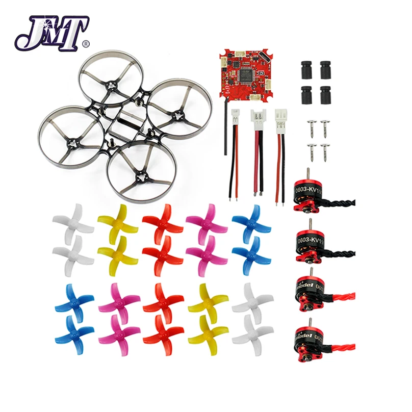 JMT DIY 75 мм Крытый RC гоночный Дрон комбо набор Bwhoop75 рама комплект и Crazybee F3 ESC 1S KV19000