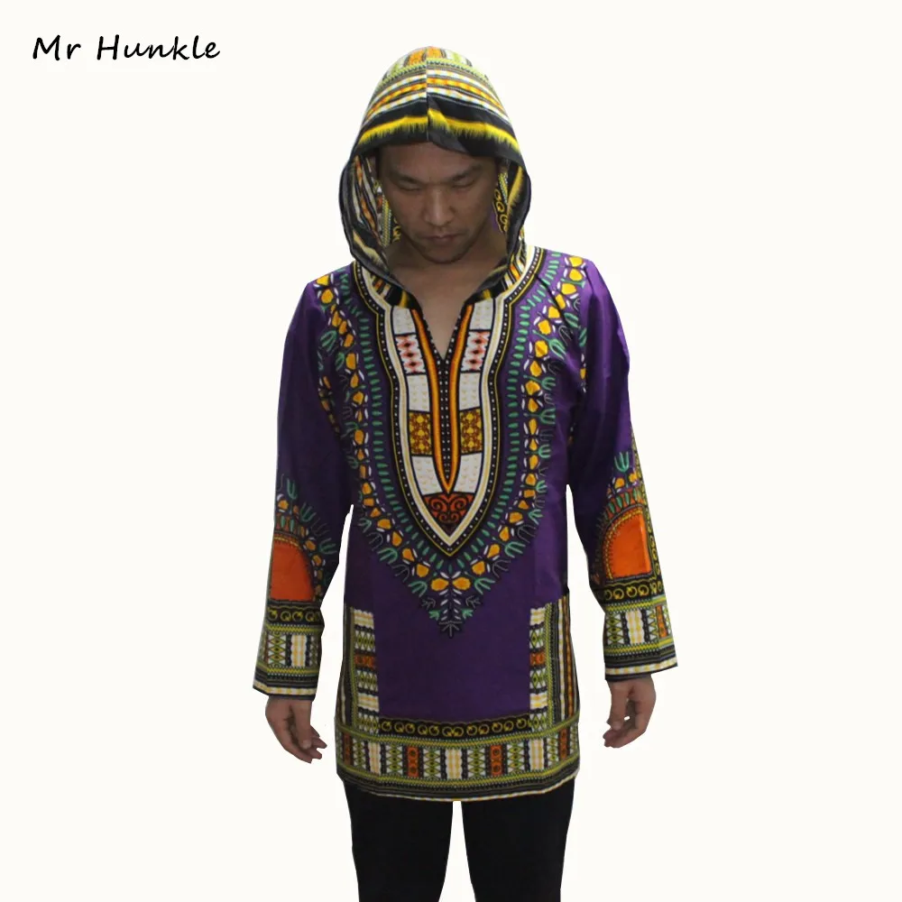 

Mr Hunkle Spring Autumn Dashiki Hoodies Loose Long Sleeve African Print Dashiki Fabric Hood Cotton Robe Clothing Unisex Kimono