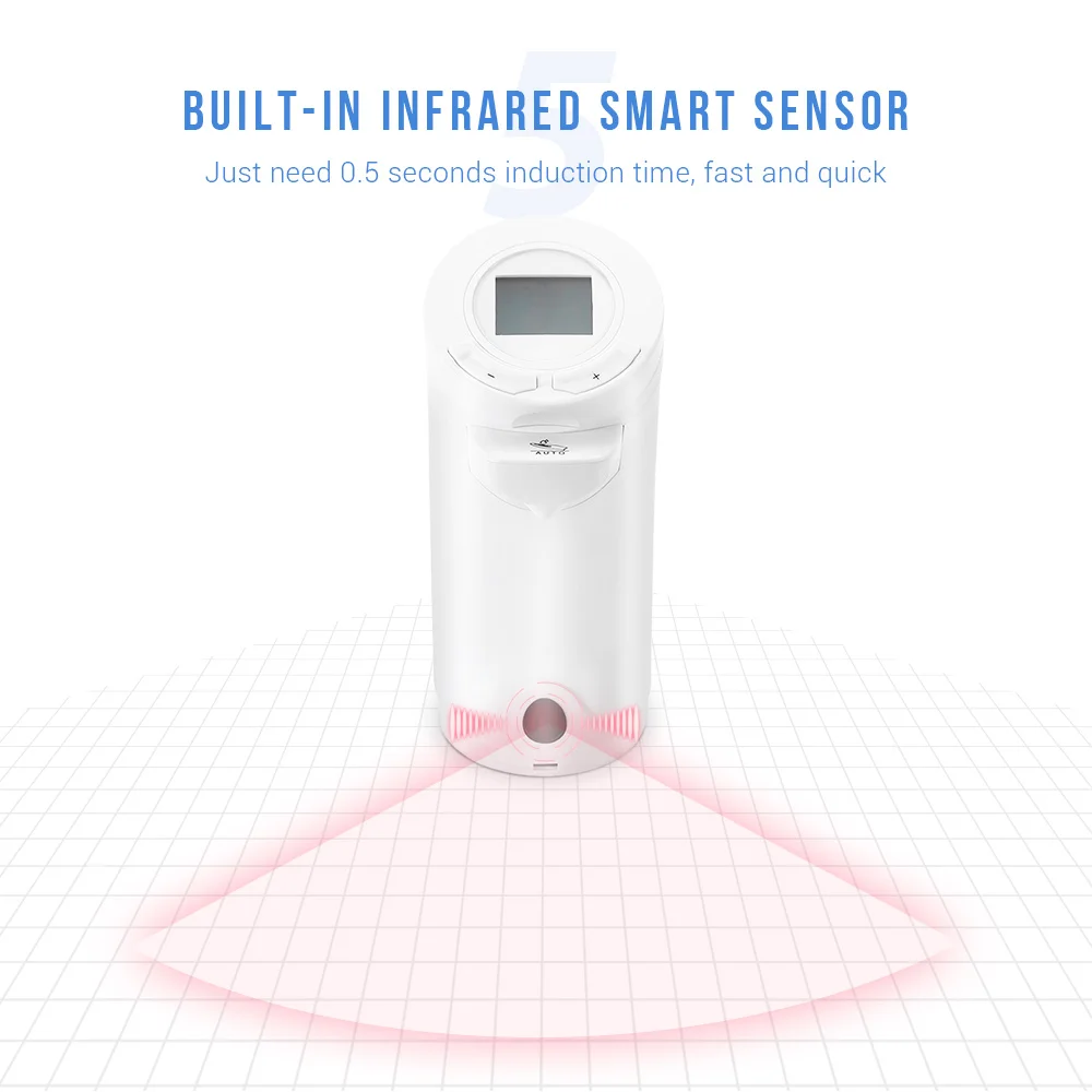 AD - 04 200ml Touchless LCD Display ABS Automatic Soap Sanitizer Lotion Dispenser for Kitchen Bathroom