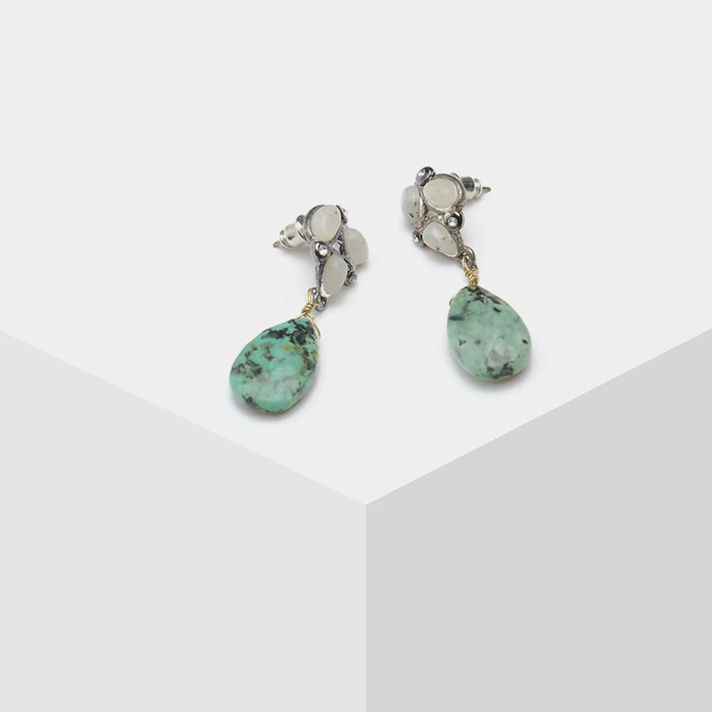 

New fashion Pale green circle drop earrings for women