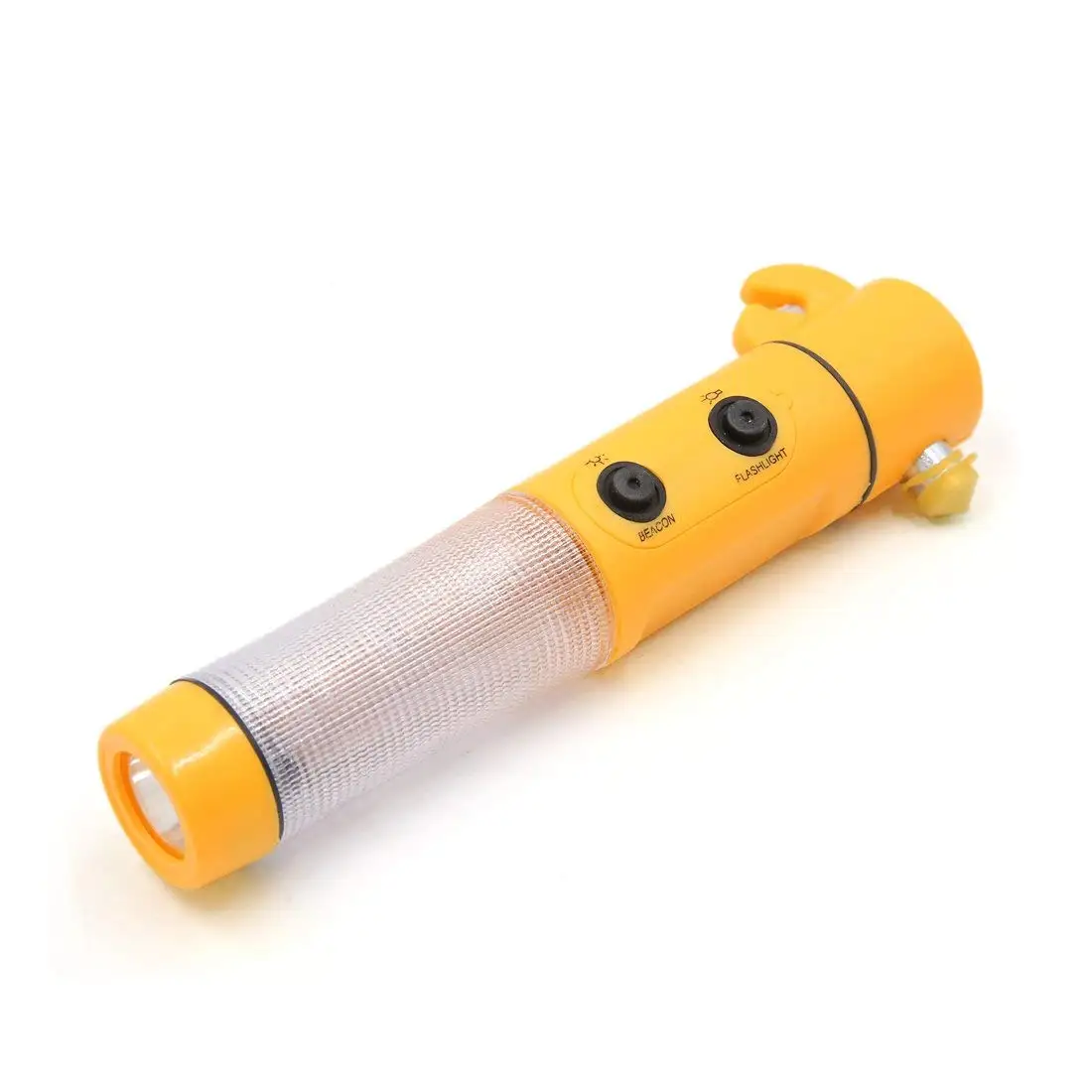 uxcell 19.5 x 6.5cm Emergency Window Glass Break Car Vehicle Flashlight Hammer Cutter Yellow