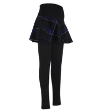 Plus Velvet Pleated Bottom Skirt Pants New Pregnant Women Care Belly Thick Fake Two Thin Outer Warm Leggings zl695