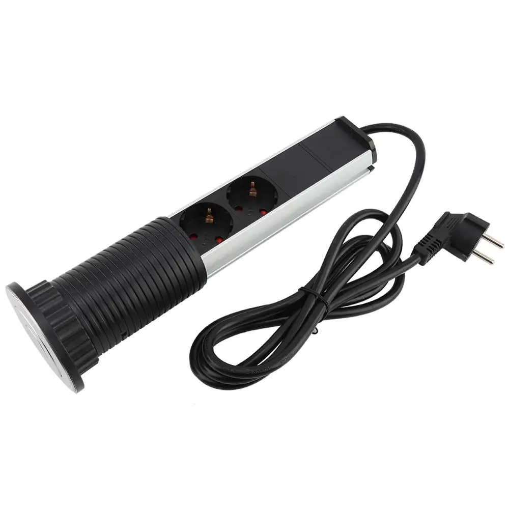 Электрическая вытяжная/всплывающая розетка 1 шт. 2usb растягивающаяся кухонный