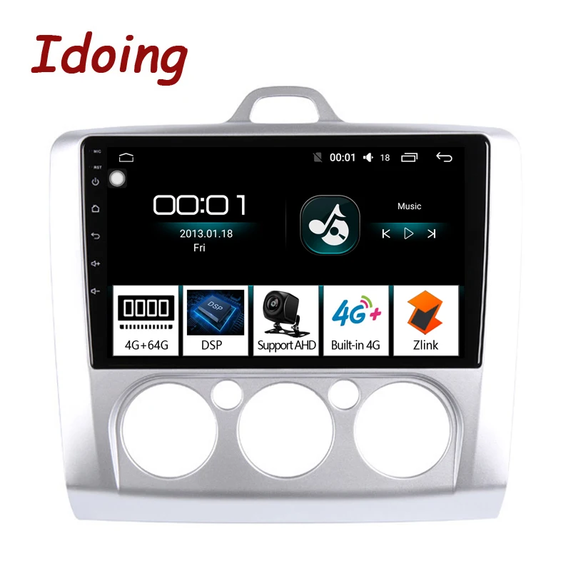 Best Idoing 9"2.5D IPS Octa Core Car Android 8.1 Radio Multimedia Player For Ford Focus 2 3 Mk2 Mk3 2004-2013 GPS Navigation NO 2DIN 0