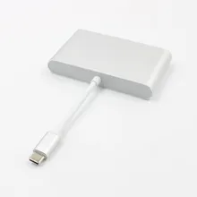 USB-C до 4 K HDMI RJ45 Gigabit Ethernet USB 3,1 Тип C Порты и разъёмы 4 в 1 адаптер для usb-концентратора типа C