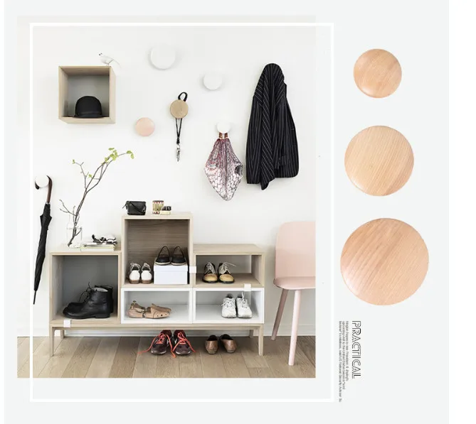 Wall Clothes Hanger Coat Wood Hook Coat Rack Garden Round Hook Hanger Wall Hanger Wooden Hooks Pretty Home Decoration Hangers Racks Aliexpress