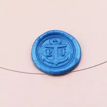 Заказ морских-свадьба-stamp-Персонализированные-двойной Initials-якорь-воск-штамп