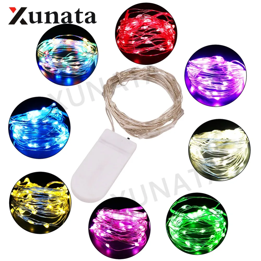 

Cell Battery Powered 2M 20 Led Silver Copper Wire Mini Fairy String Lights Christmas Light Xmas Lamp For Holiday Wedding Party