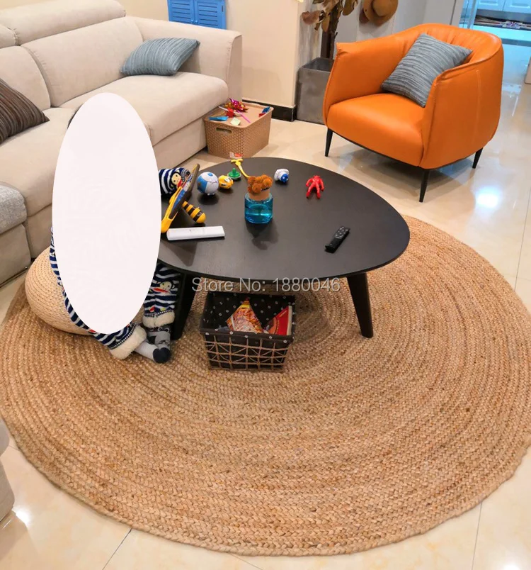 New Coming Southeast Asian Style carpet Natural Reed round carpet Hand-made rattan grass rugs and carpets for home living room