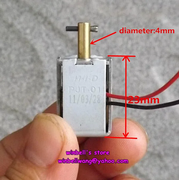 

Free shipping ! Micro 6-12V DC Bidirectional self-holding solenoid HID PJT-01 push-pull electromagnet ,in stock ~