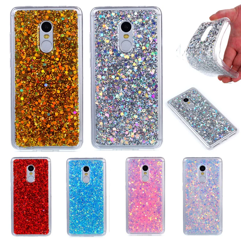 

Xiaomi Redmi Note 4 Note4 Pro Case Soft Silicone TPU Frame Colored Shiny Glitter Back Cover Case for Xiaomi Redmi Note 4 5.5
