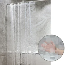3D Shower Curtain PEVA Transparent For Bathroom Curtains Moldproof Waterproof Thickened Shower White Bath Mat Curtain 3D Shower Curtain PEVA Transparent For Bathroom Curtains Moldproof Waterproof Thickened Shower White Bath Mat Curtain