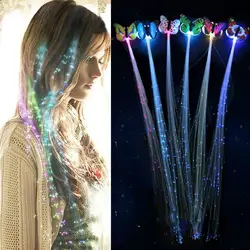 20 шт. светодиодные, мигающие, для волос игрушки с оплеткой светящая шпилька для волос украшение для волос для девочек вечерние аксессуары