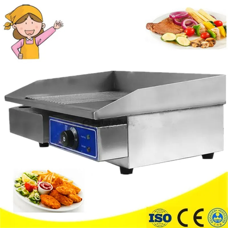 RU Stock Electric Griddle Barbecue Griddle Machine with Half Flat Plate