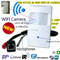 940nm ИК Ночное видение аудио 960 P Micro IP Камера HD ПИР STYL Беспроводной Мини Wi-Fi IP Камера P2P Onvif безопасности видеонаблюдения