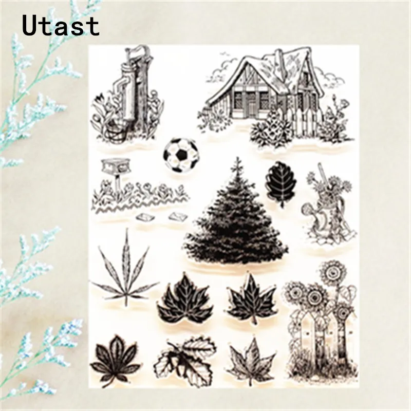 Chalet Leaf Fence прозрачные силиконовые штампы/прозрачный резиновый штамп для