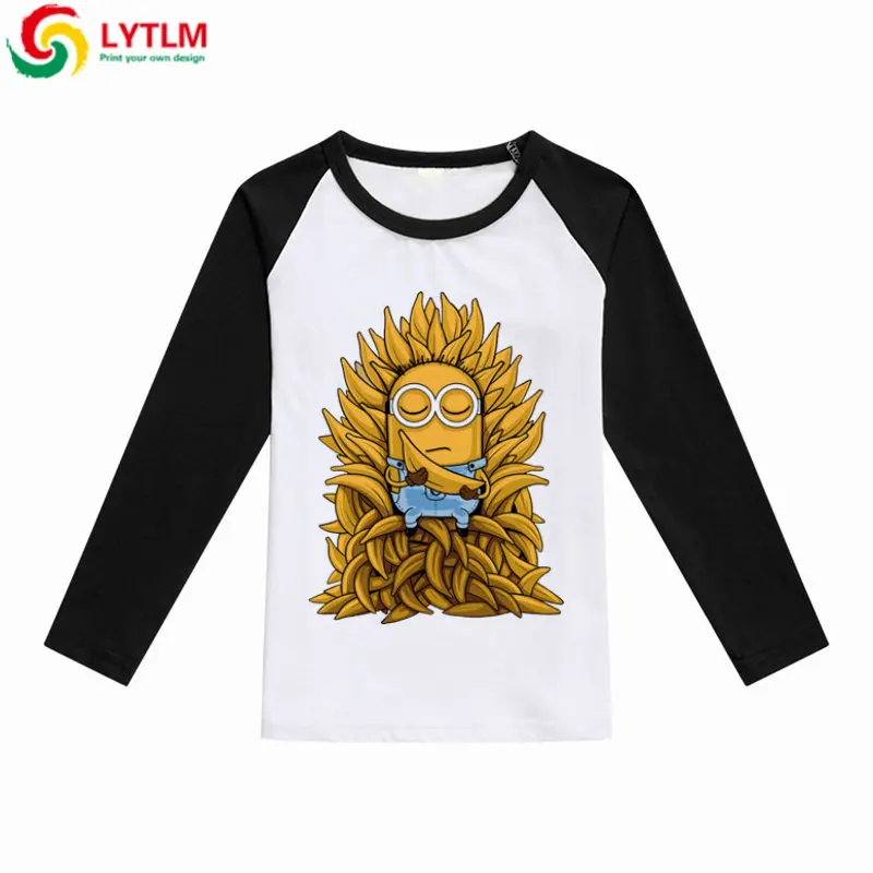 

LYTLM Funny Game of Thrones T Shirts Minion Shirt Kids Tiny Cottons Kawaii Minions T Shirt Kids Autumn 2018 Kids Clothes Boys