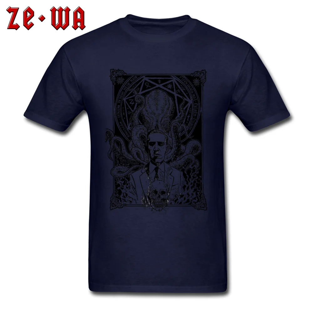 lovecraft call of cthulhu Tees Wholesale O-Neck Funny Short Sleeve 100% Cotton Men's T Shirt Normal Tee Shirts lovecraft call of cthulhu navy