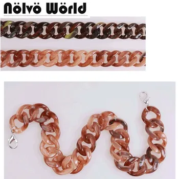 

10 Colors 10 pieces 3.25cm width 60cm 120cm acrylic plastic belt chain for ladies evening bags clutch resin bag handle chains