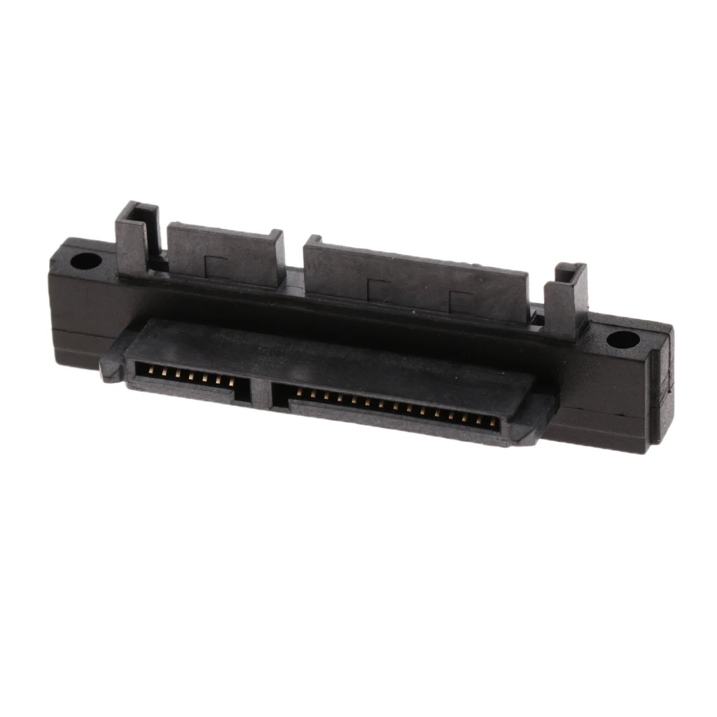 90 Degree SATA 7+15Pin 22Pin Male to Female Jack Convertor Adapter Card Plug