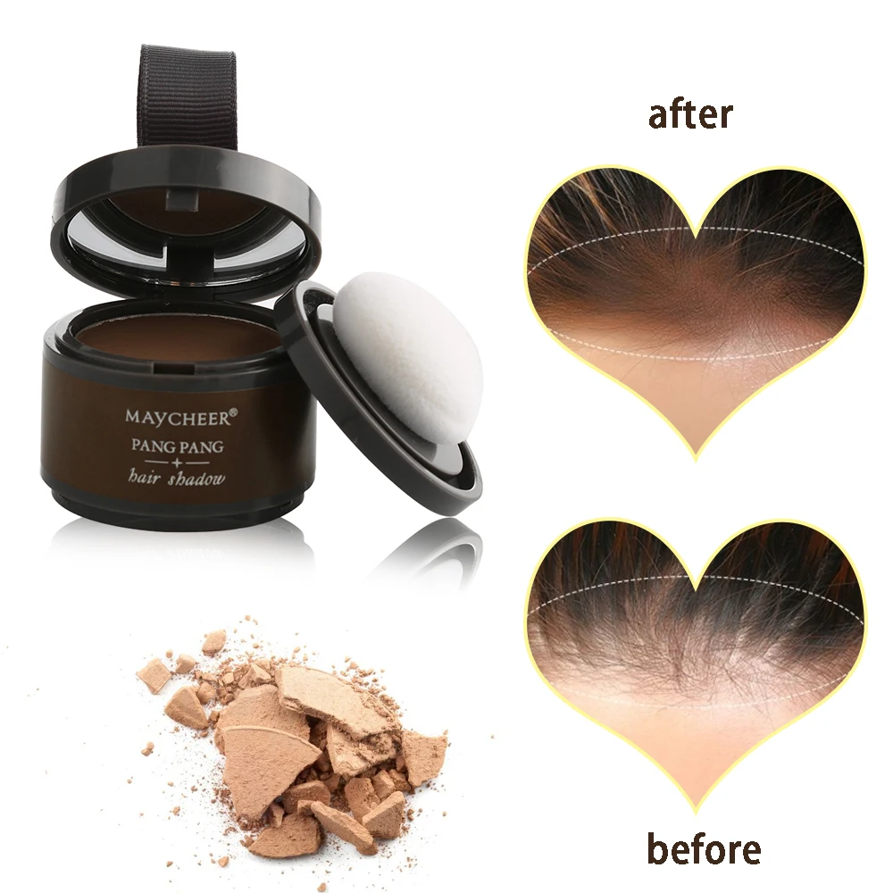 

1 Pcs NEW Makeup Hair Line Bronzer Powder Easy to Wear Make Up Beauty Shadow Repair Eye Brow With Mirror & Puff 4 Colors Color