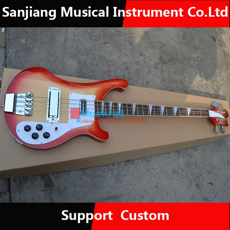

wholesale Factory electric bass 4 strings Ricken CS color bass guitar R4003 Modle Free shipping