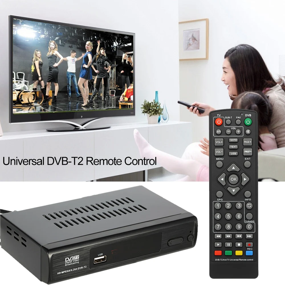 Универсальный DVB T2 телеприставка пульт дистанционного управления беспроводное