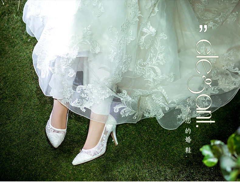 Свадебные туфли; женские весенние новые туфли с закрытым носком; свадебные туфли с острым носком на высоком каблуке; г.; туфли подружки невесты на среднем каблуке