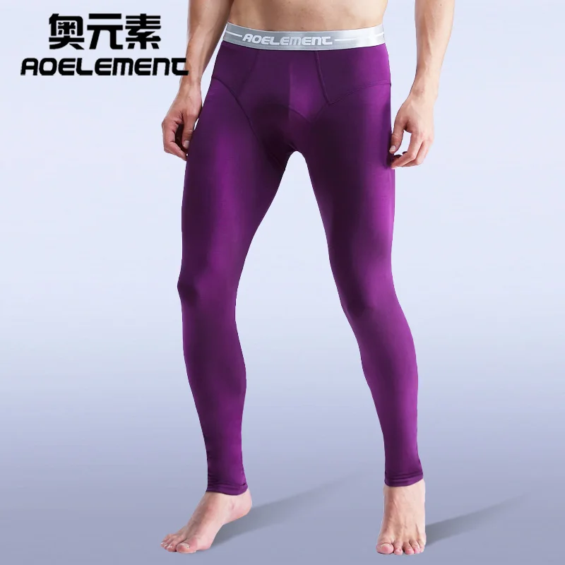 Men's autumnal trousers single thin underpants Modelle line pants warm long john men thermal mens bottoms