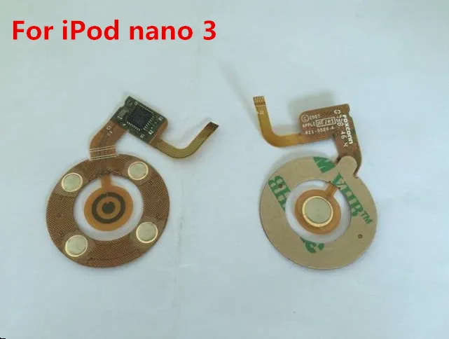 

2pcs/lot Clickwheel Click Wheel Flex Ribbon Cable Click Wheel Flex Clock Key Button Replacement For ipod nano 3