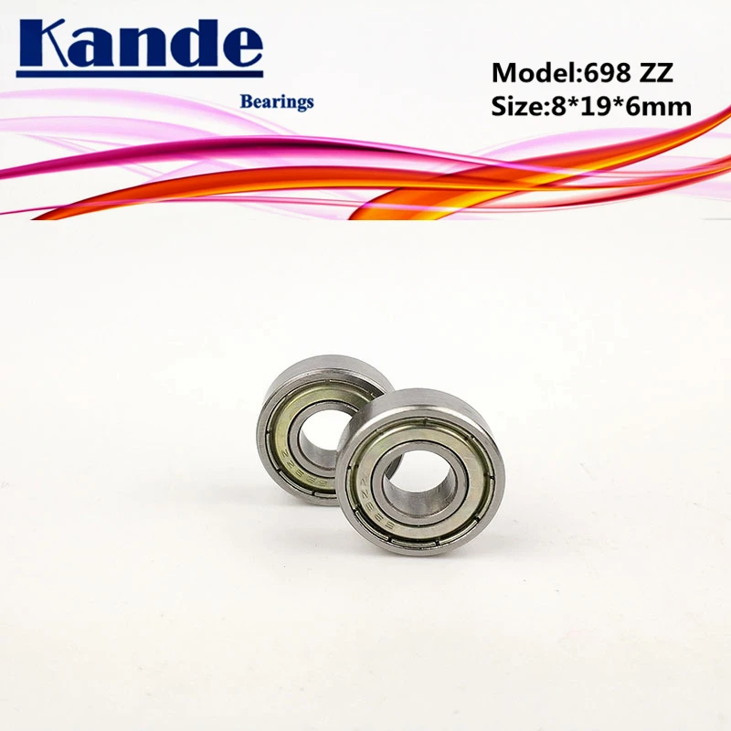 Kande подшипники 698ZZ 10 шт. ABEC-1 698 ZZ ABEC-3 698ZZ 10 шт. ABEC-5 698-2Z миниатюрный шариковый подшипник с глубоким жёлобом 8x19x6 мм 698