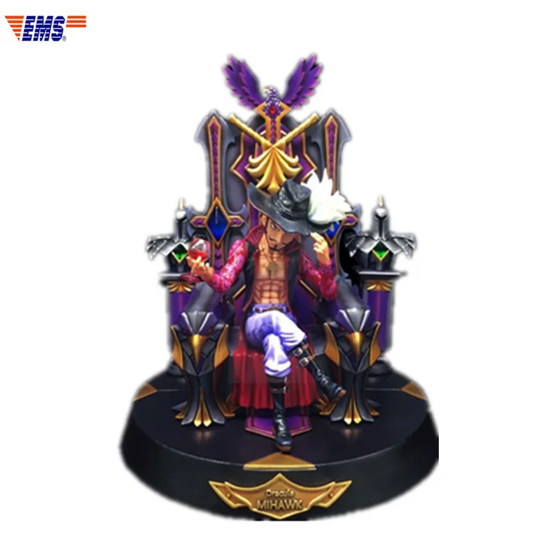 

ONE PIECE Seven Warlords Of The Sea Eagle Eye Dracule Mihawk Sitting Posture GK Resin Limit Statue Action Figure Model Toy X434