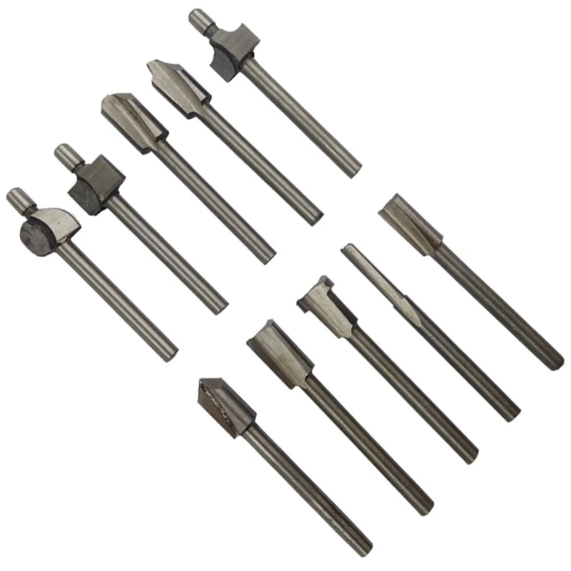

10Pcs/Set Woodworking Electric Grinding Knife 3*40mm Engraving Machine Pattern Milling Channeling Groove Cutter Tool h1