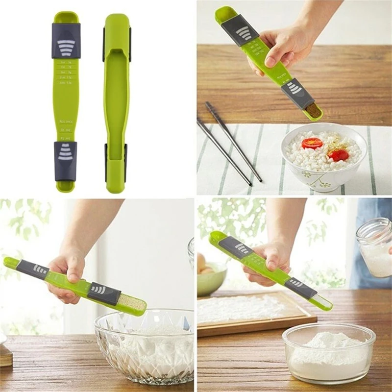 

New Arrival Adjustable Measuring Spoon Double End Eight Stalls Scale Spoons Metering Spoon