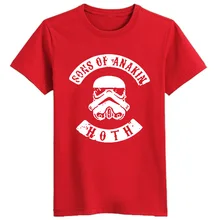 High Quality Starwars Star Wars Tshirts Sons Of Anakin Anarchy Stormtrooper T-shirts Cotton Casual Men T Shirts Tees Tops