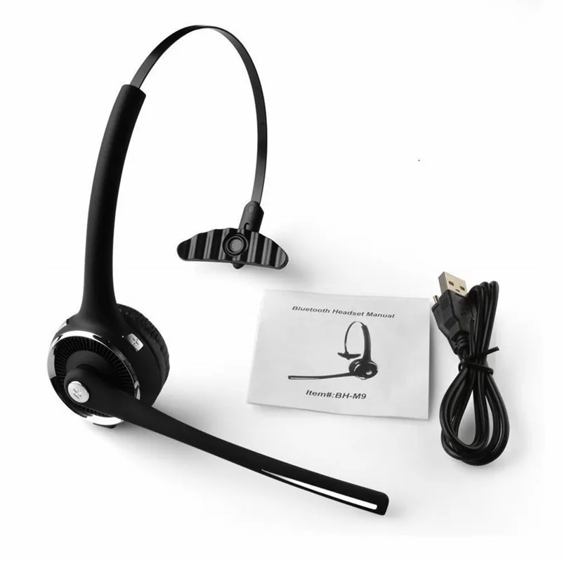 Truck Driver Bluetooth v4.1 Phone Headset with Mic 15h Talk Time Stereo Headset with Noise Canceling Hands-Free for Call Center Media Playing4