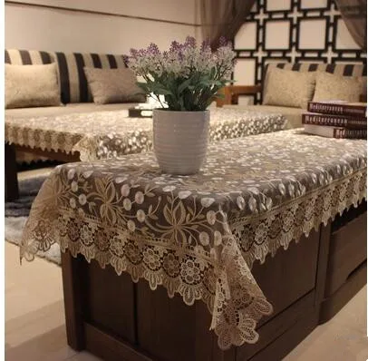 

The transparent gauze cloth tablecloth TV cabinet table sideboard garden bucket counter cloth cloth cover