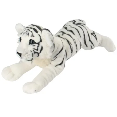 Большой 60 см реалистичный лежащий лев, леопард, кукла-Тигр мягкая плюшевая игрушка, игрушка для декорирования квартиры подарок на день рождения h2905