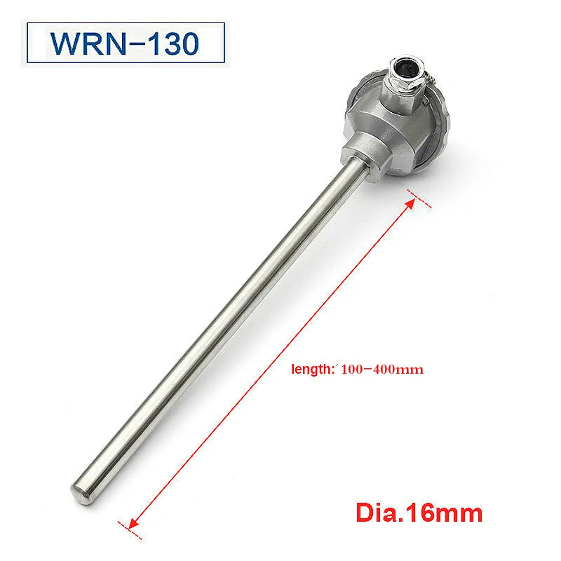 

WRN130 temperature sensor K type 0-1300 degree with 16*100/200/250/300/350/400mm stainless steel thermocouple temperature probe