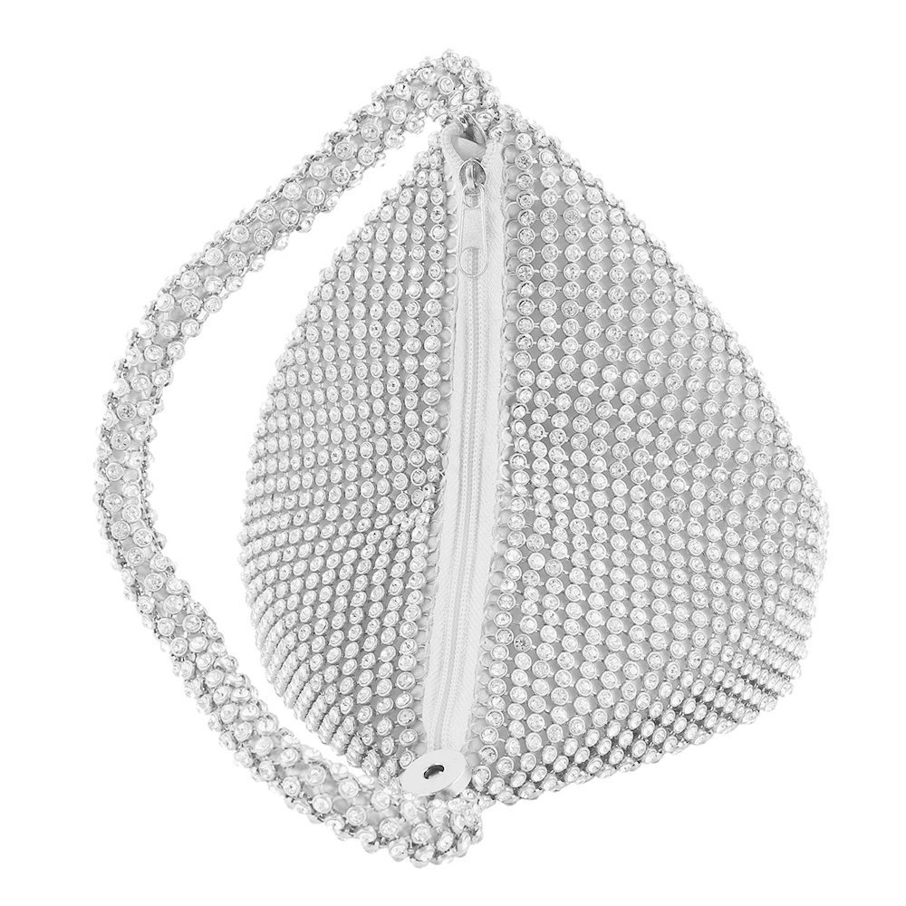 Woman Evening bag Diamond Rhinestone Female Clutch Lady Wallet Wedding Purse Party Bag Banquet Silver Woman Evening bag Diamond Rhinestone Female Clutch Lady Wallet Wedding Purse Party Bag Banquet Silver