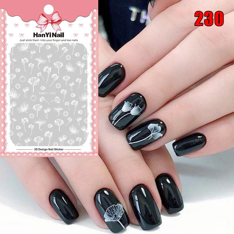 

1 Sheet Nail Art Sticker 3D Flower Water Decal Slider Wraps Manicure Nails Decor JIU55
